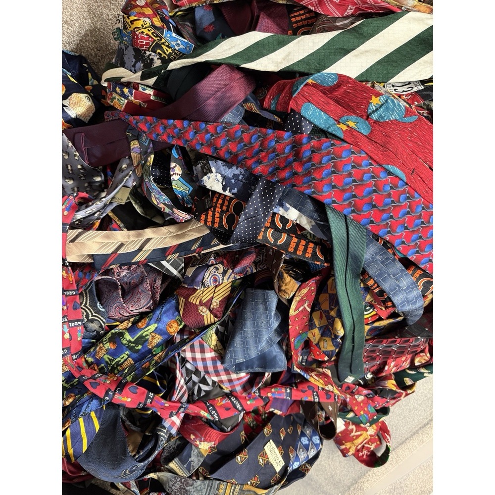 50PC Mens Neckties LOT Wholesale Bulk Collectors Novelty Ties Crafts Cutter DIY